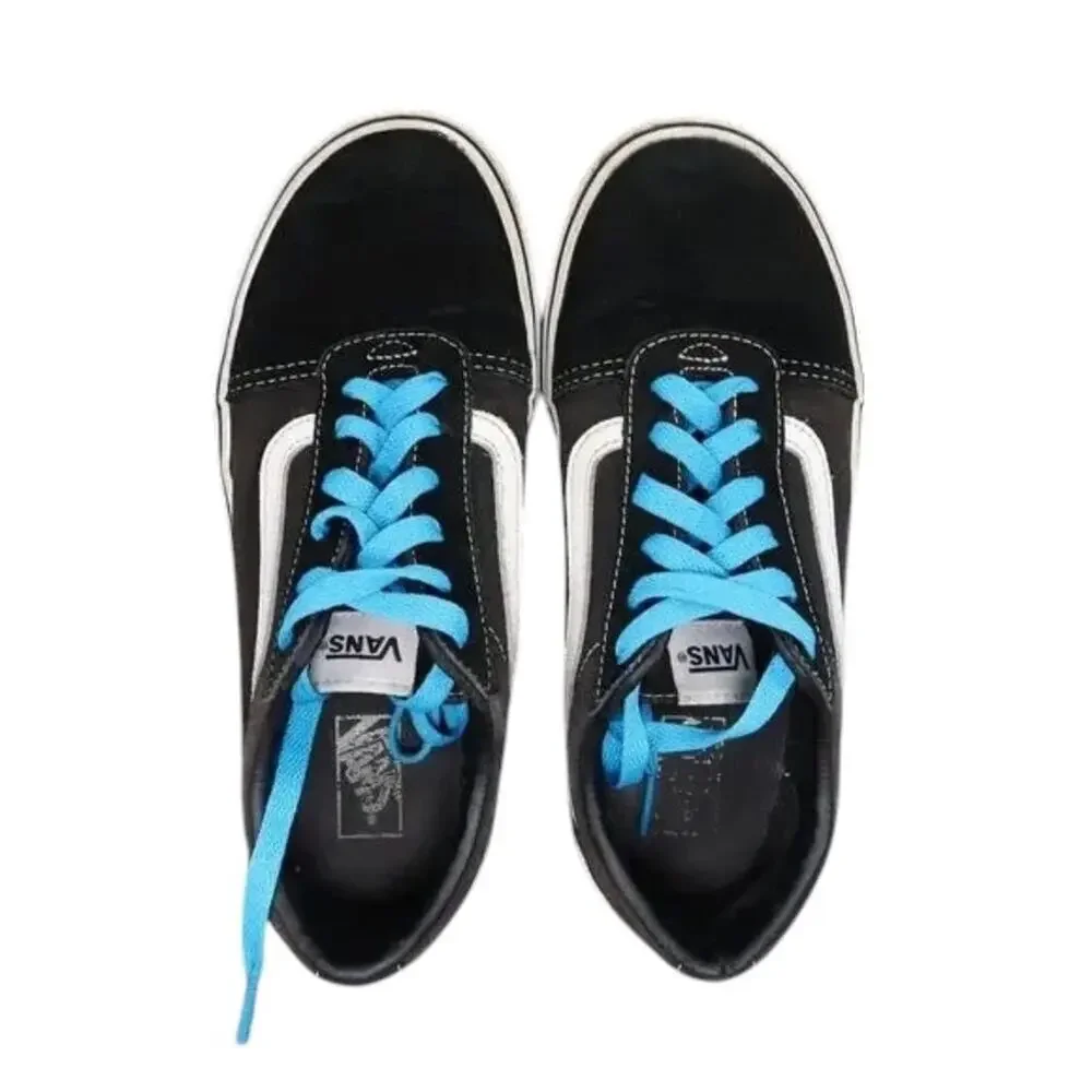 Vans Shoes Kids 5 Sneakers Old Skool Skate Casual Black Suede Canvas Trainer Low